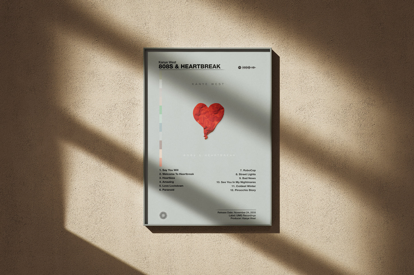 Kanye West - 808s & Heartbreak | Album Cover Poster | Wall of Fame Prints