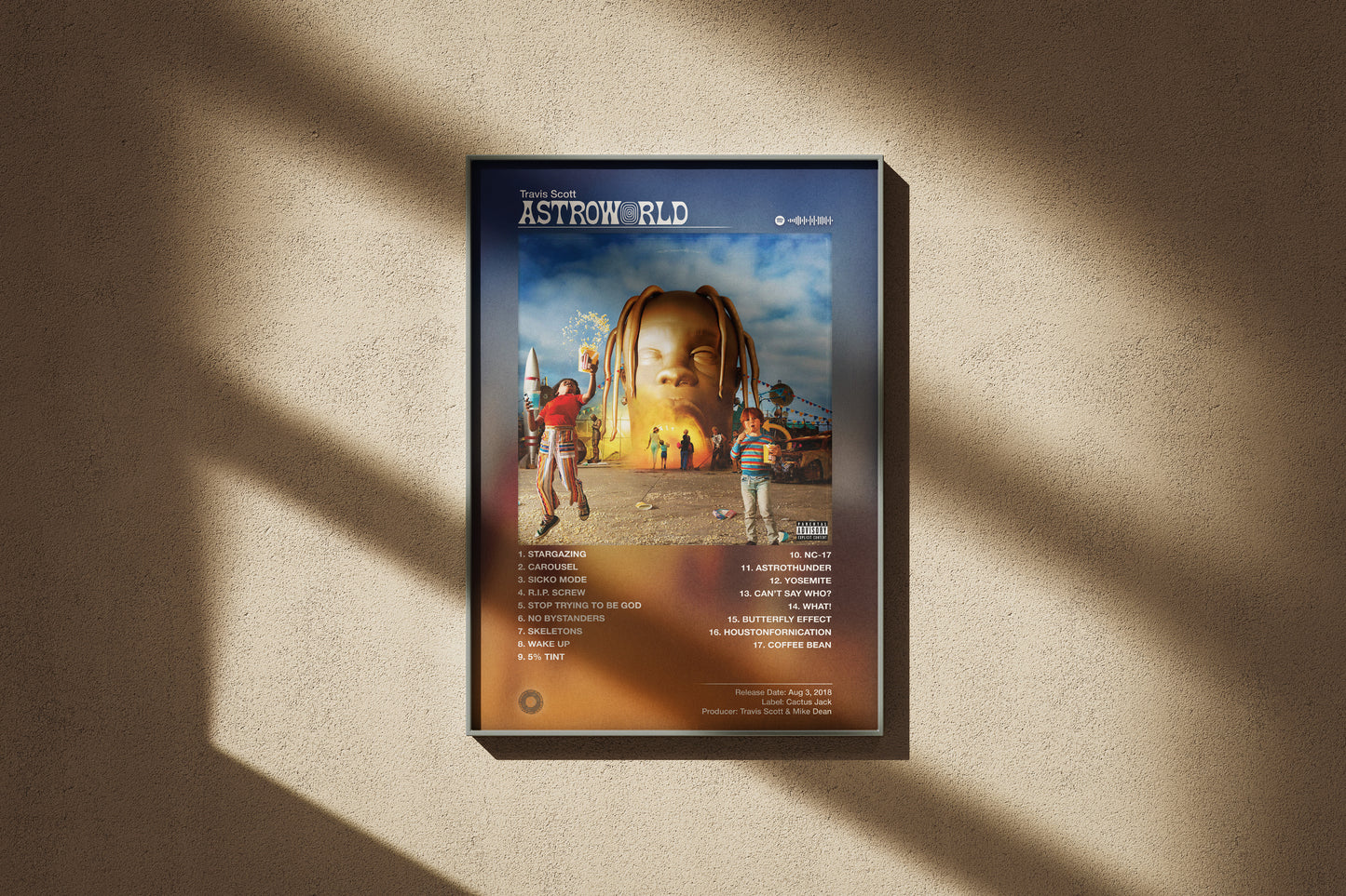 Travis Scott - Astroworld | Album Cover Poster | Wall of Fame Prints