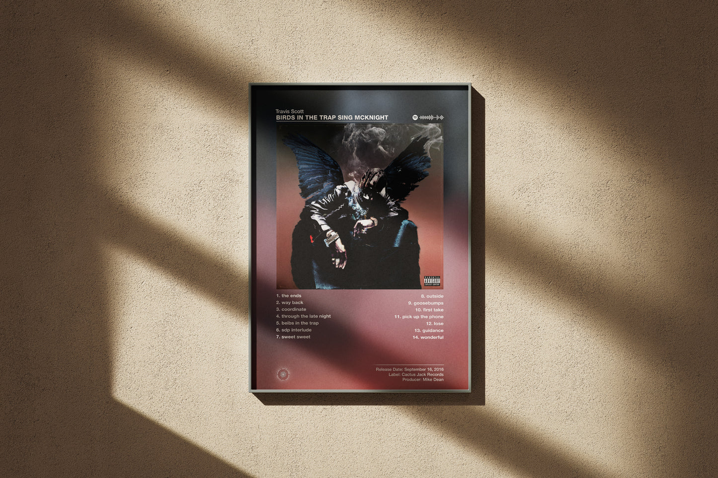 Travis Scott - Birds in the Trap Sing McKnight | Album Cover Poster | Wall of Fame Prints