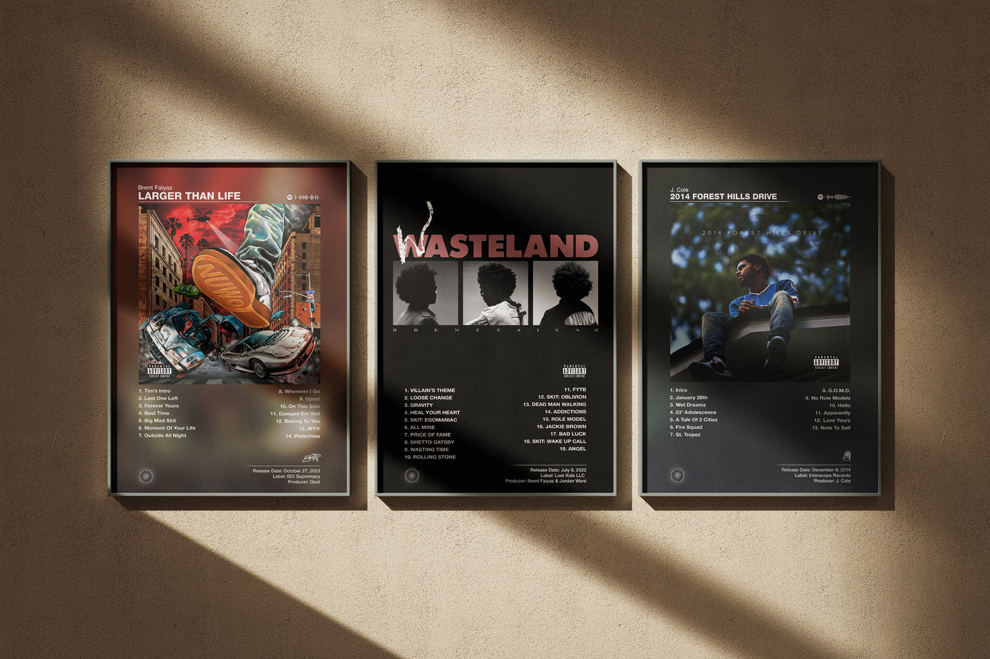 Brent Faiyaz - Larger Than Life | Album Cover Poster | Wall of Fame Prints