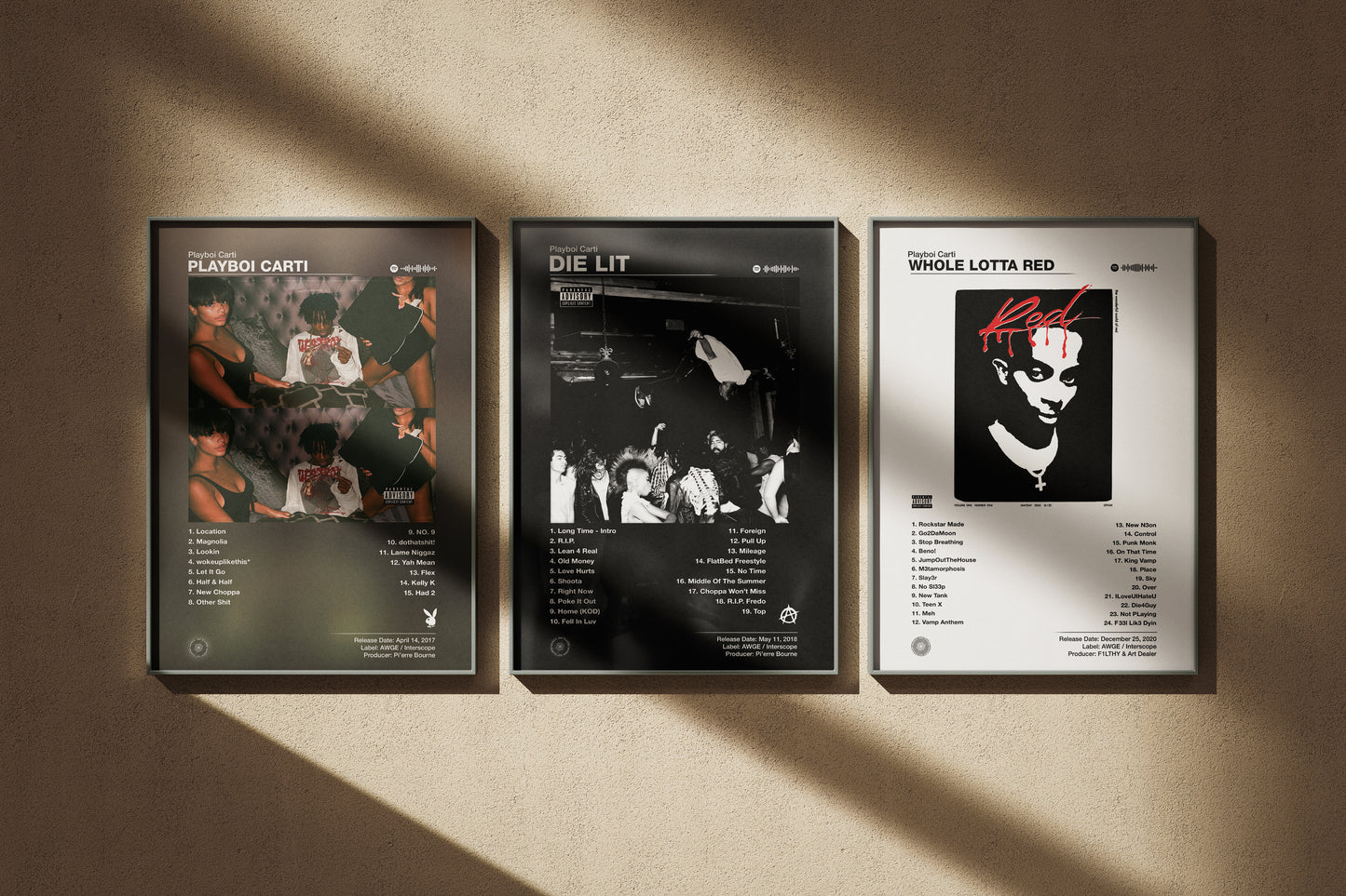 Playboi Carti - Die Lit | Album Cover Poster | Wall of Fame Prints