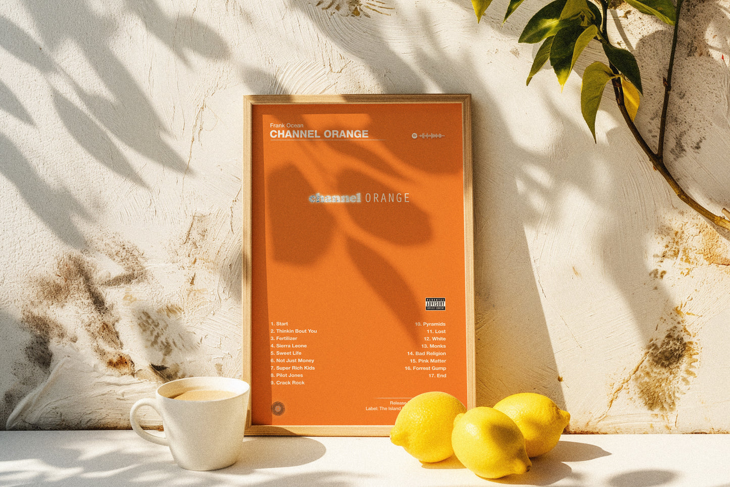 Frank Ocean - channel ORANGE | Album Cover Poster | Wall of Fame Prints