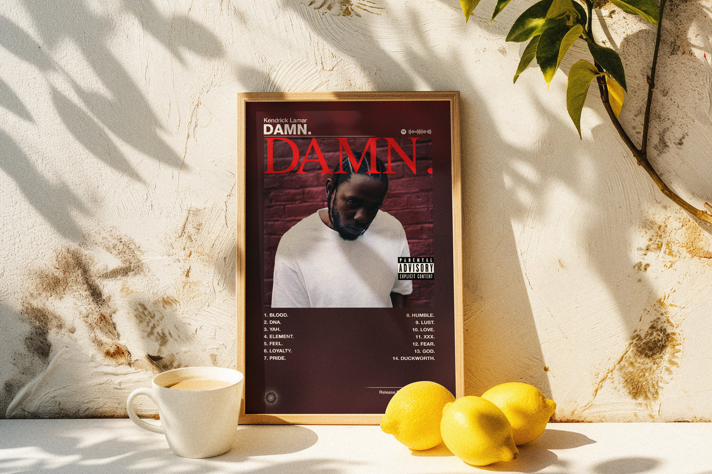 Kendrick Lamar - DAMN. | Album Cover Poster | Wall of Fame Prints
