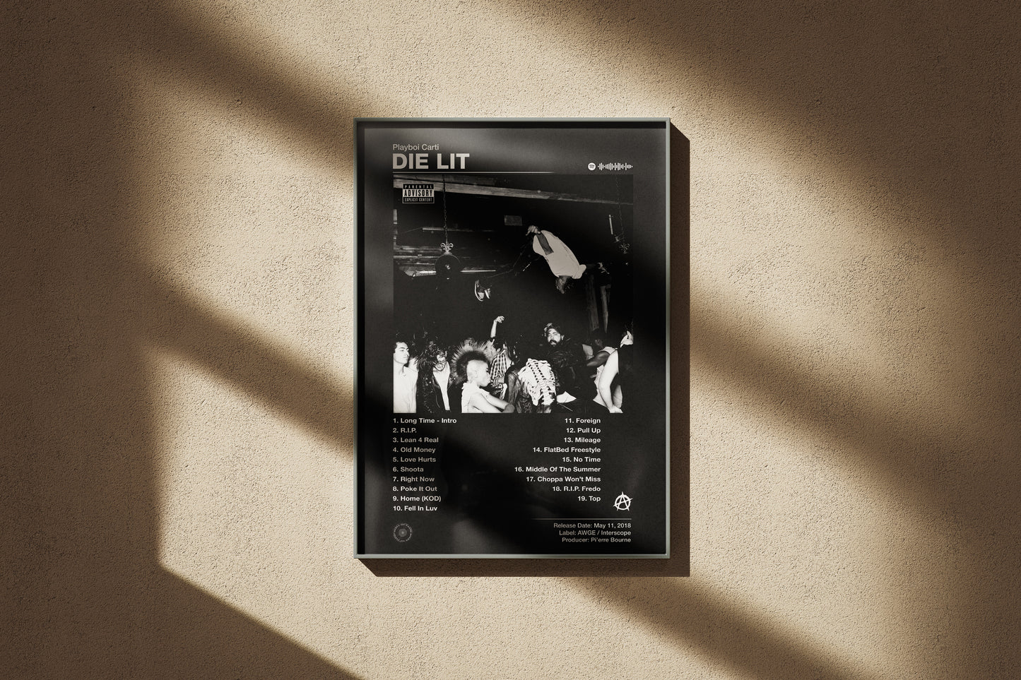 Playboi Carti - Die Lit | Album Cover Poster | Wall of Fame Prints