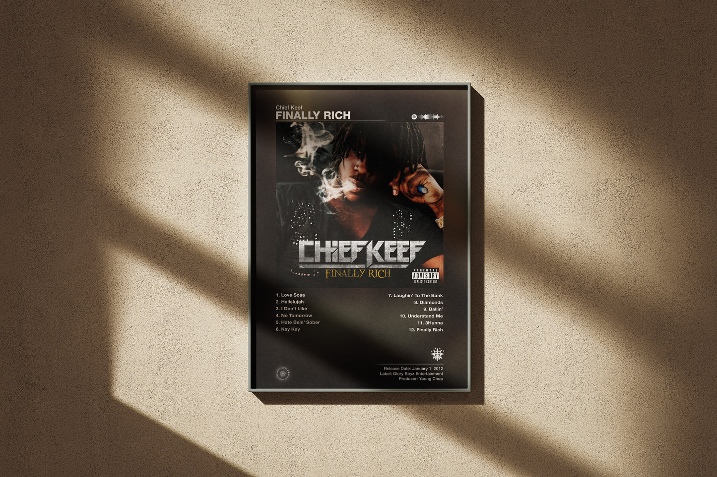 Chief Keef - Finally Rich | Album Cover Poster | Wall of Fame Prints