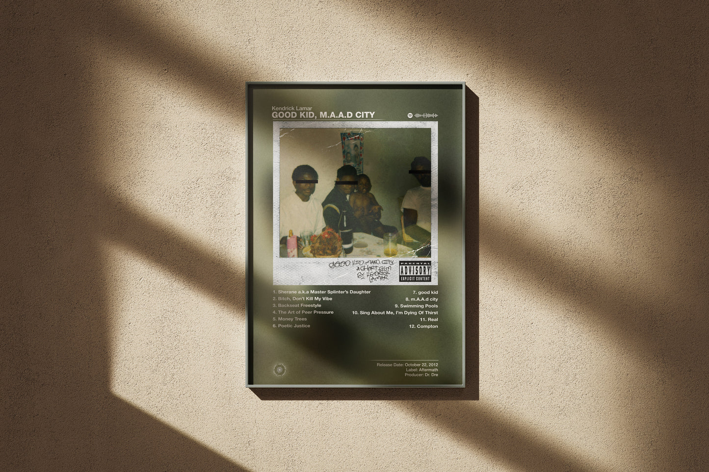 Kendrick Lamar - Good Kid, M.A.A.D City | Album Cover Poster | Wall of Fame Prints
