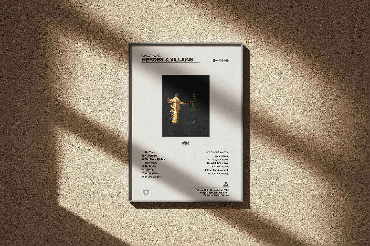 Metro Boomin - Heroes & Villains | Album Cover Poster | Wall of Fame Prints
