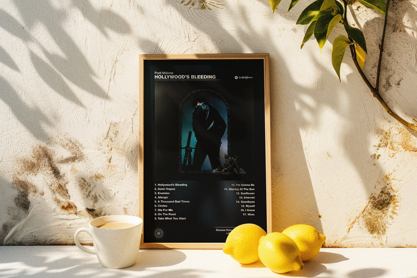 Post Malone - Hollywood's Bleeding | Album Cover Poster | Wall of Fame Prints