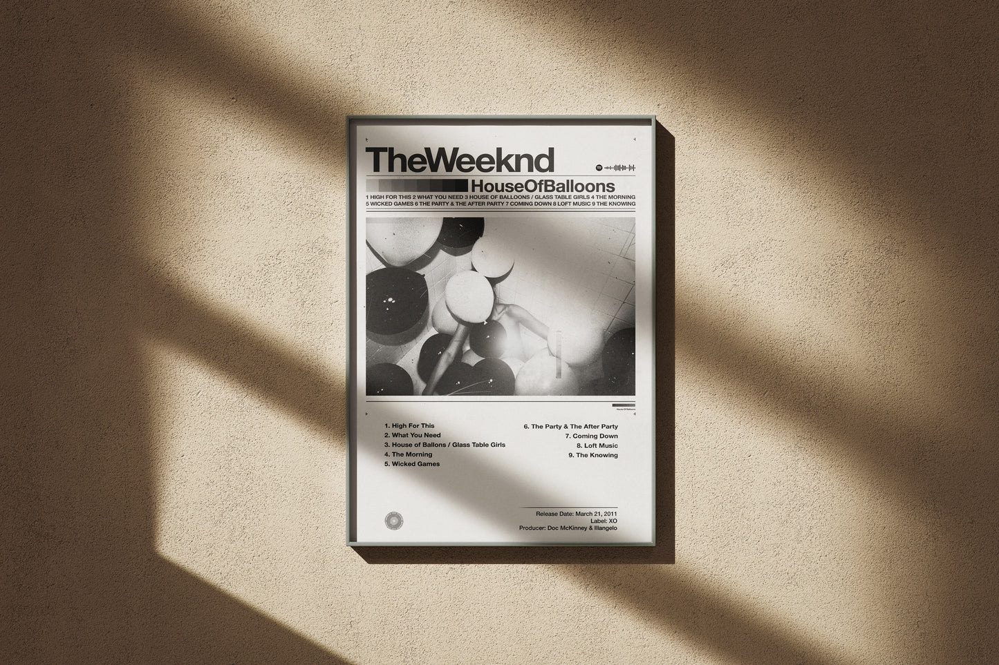 The Weeknd - House of Balloons | Album Cover Poster | Wall of Fame Prints