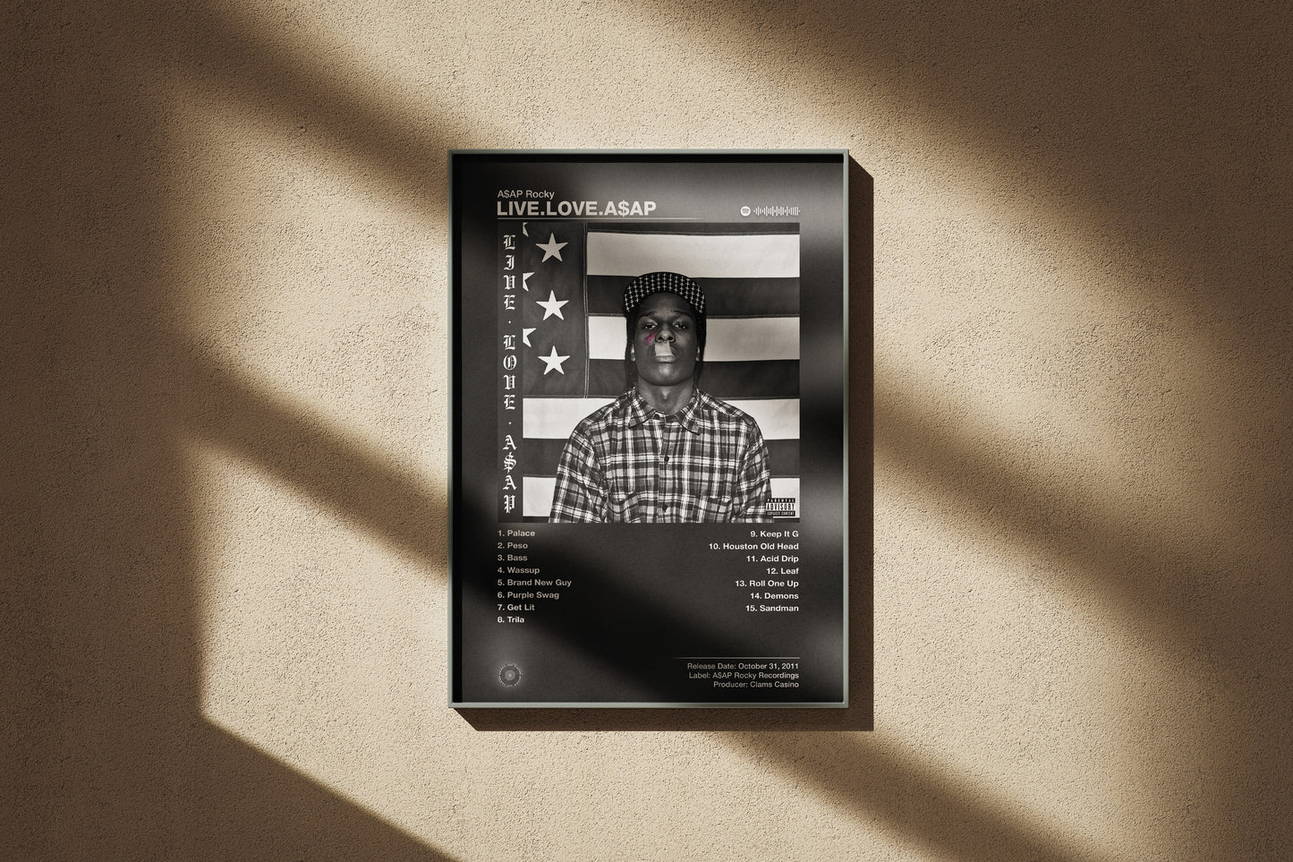 A$AP Rocky - LIVE.LOVE.A$AP | Album Cover Poster | Wall of Fame Prints