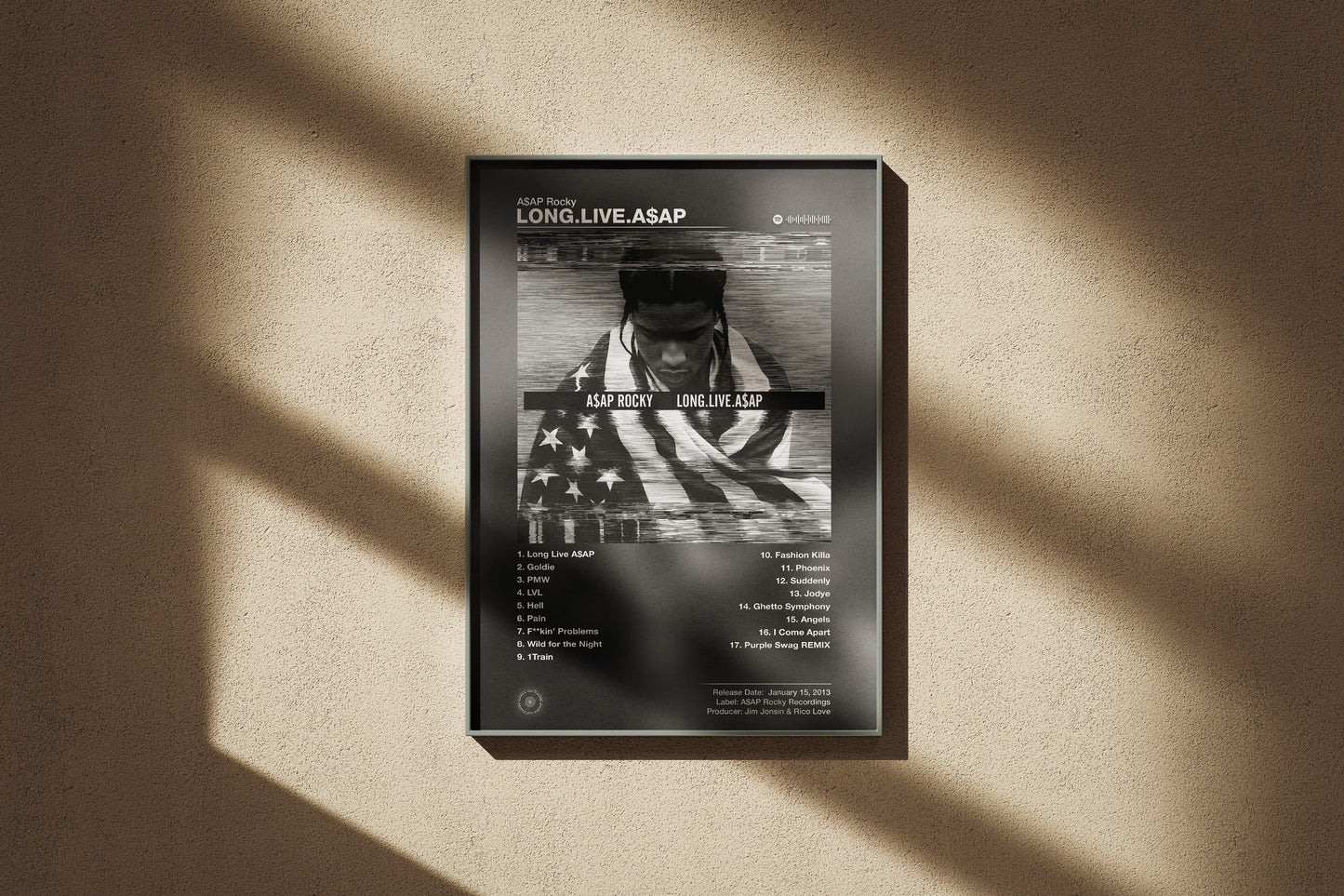 A$AP Rocky - LONG.LIVE.A$AP | Album Cover Poster | Wall of Fame Prints
