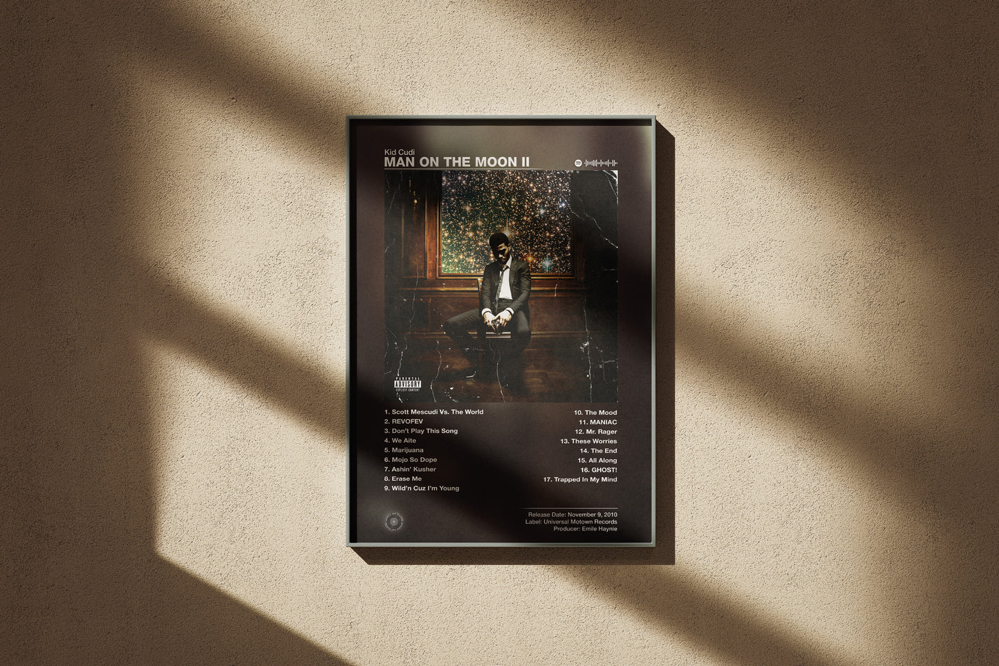 Kid Cudi - Man on The Moon II (2) | Album Cover Poster | Wall of Fame Prints