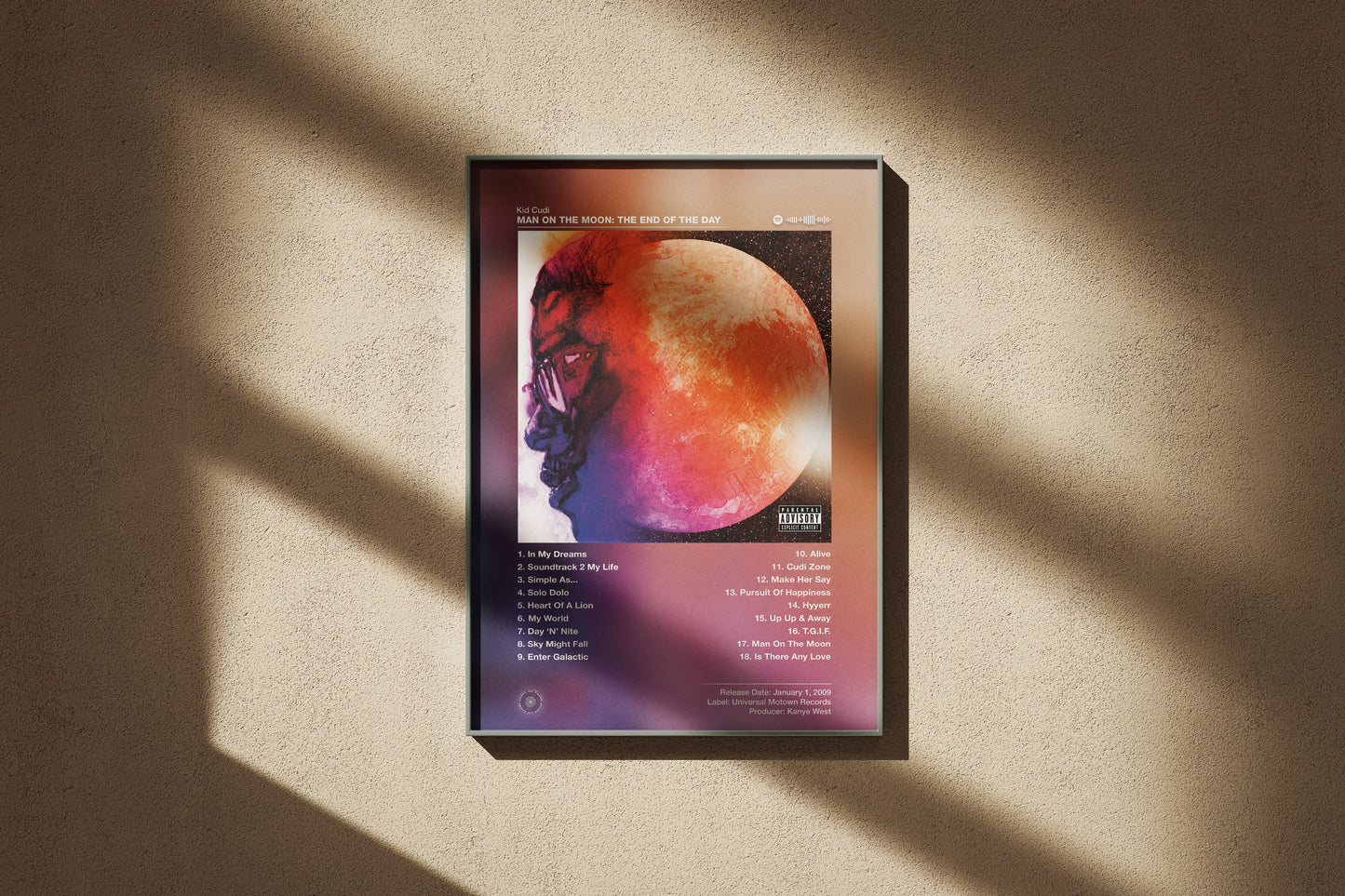 Kid Cudi - Man on The Moon | Album Cover Poster | Wall of Fame Prints