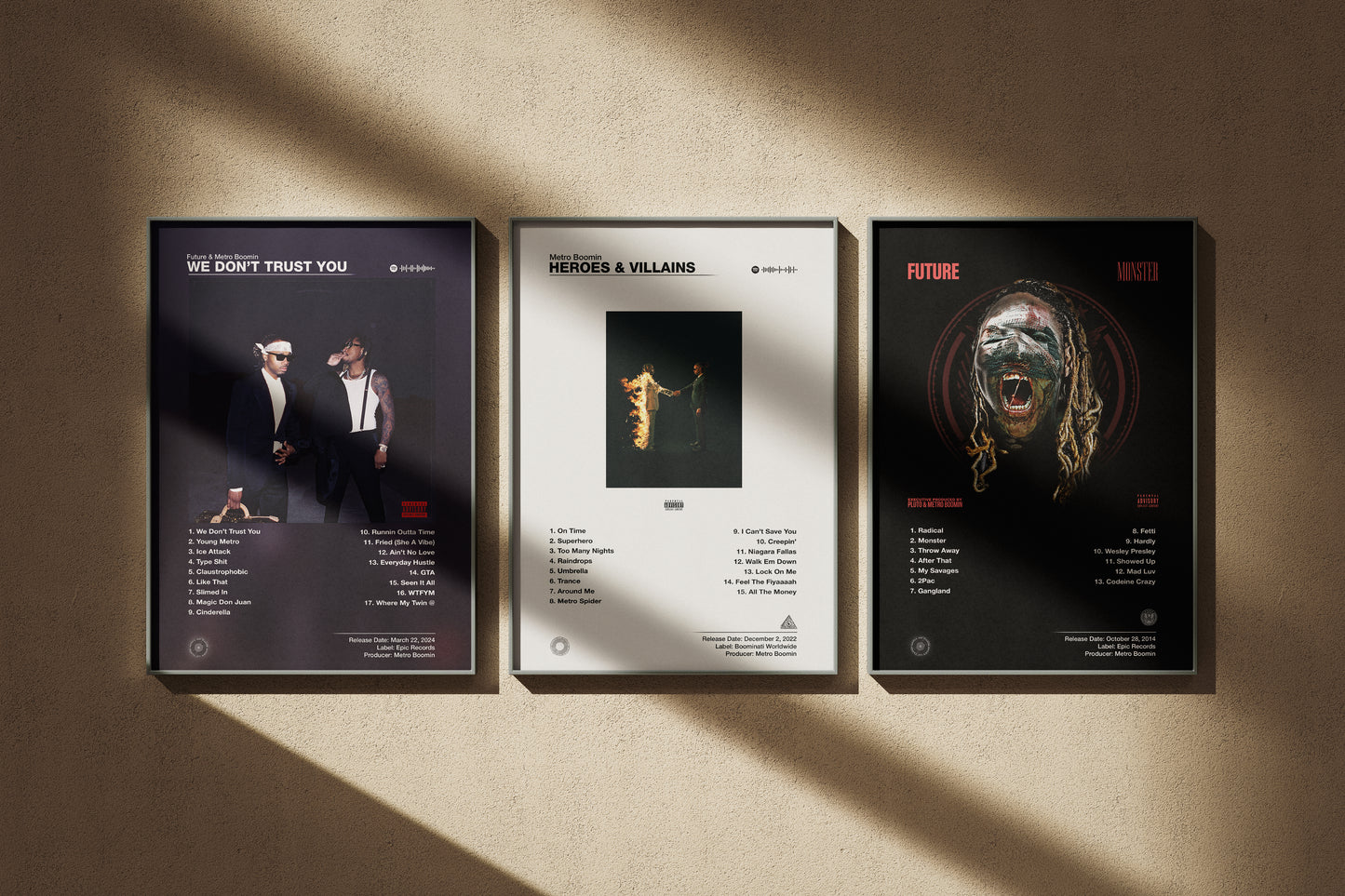 Future & Metro Boomin - We Still Don't Trust You | Album Cover Poster | Wall of Fame Prints