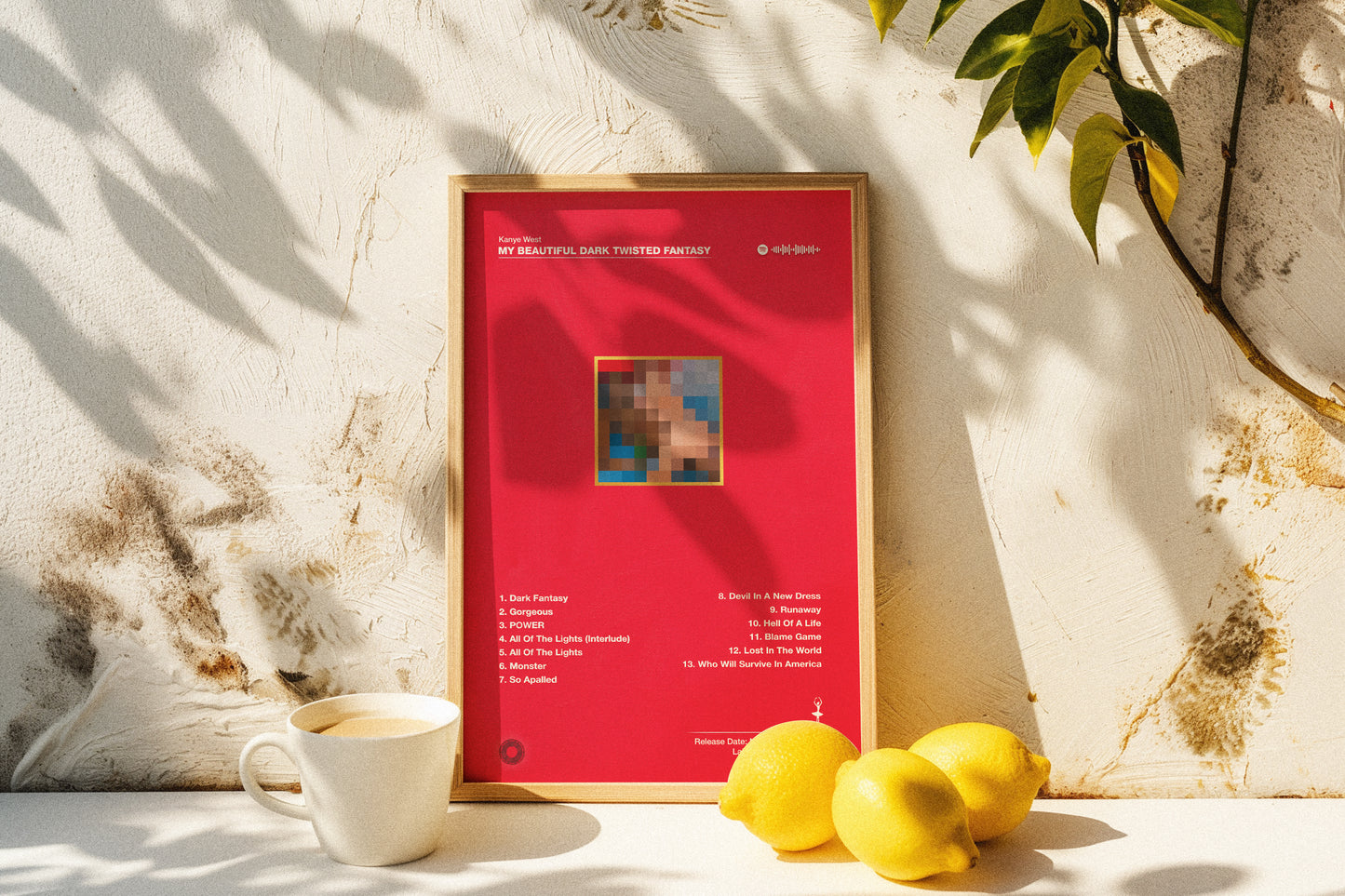 Kanye West - My Beautiful Dark Twisted Fantasy | Album Cover Poster | Wall of Fame Prints