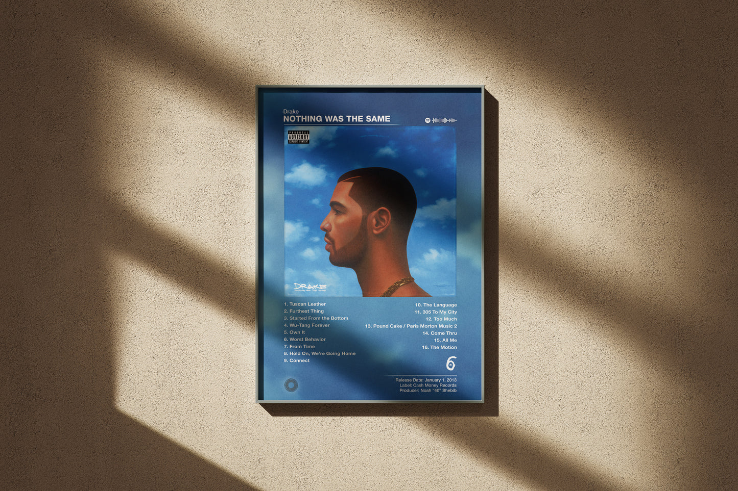 Drake - Nothing Was the Same | Album Cover Poster | Wall of Fame Prints