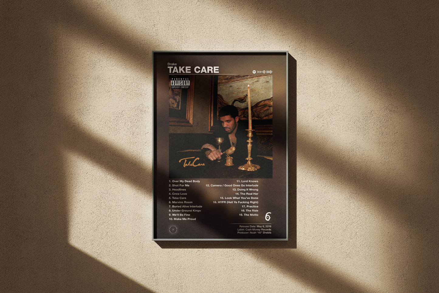 Drake - Take Care | Album Cover Poster | Wall of Fame Prints
