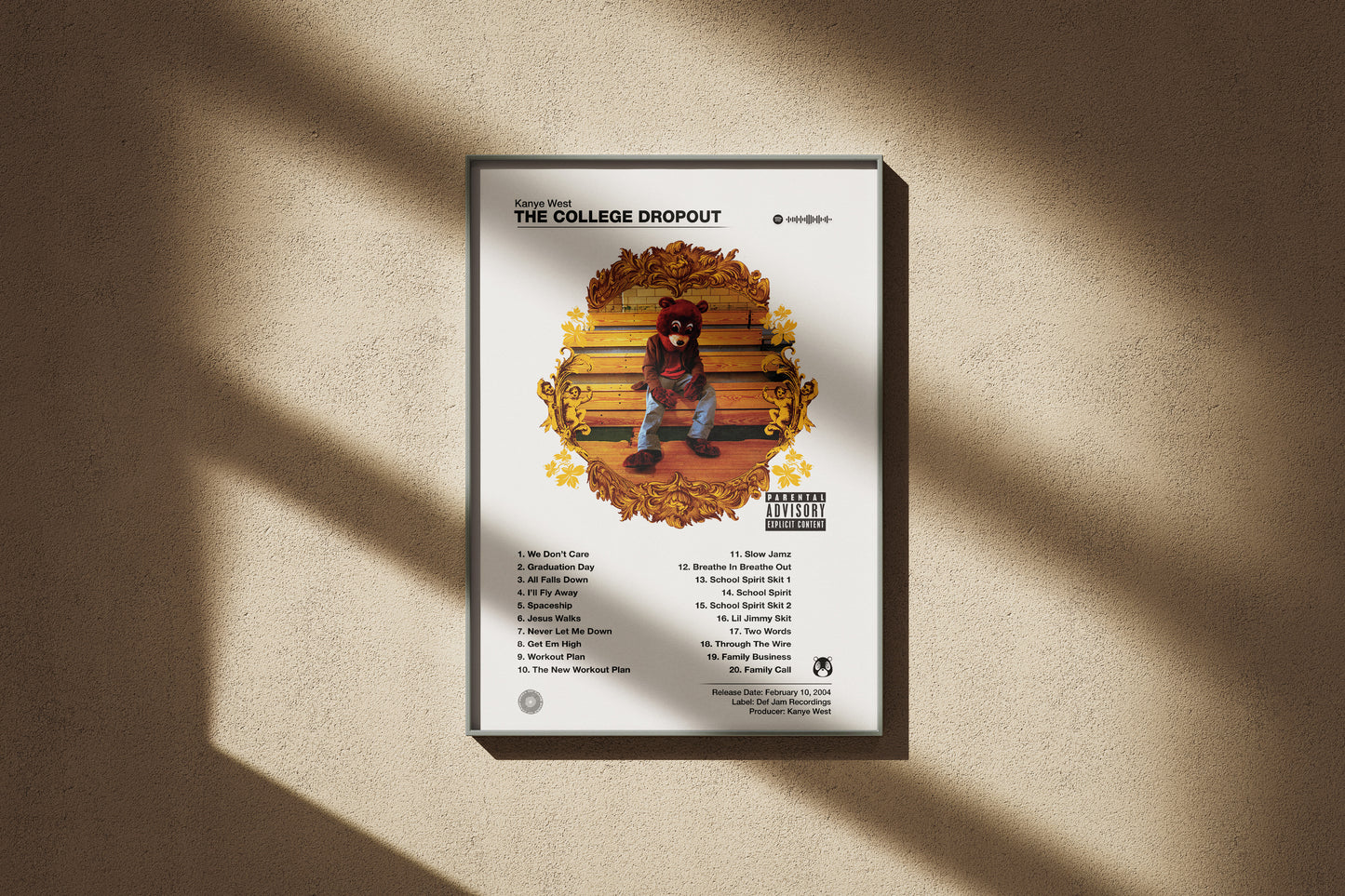 Kanye West - The College Dropout | Album Cover Poster | Wall of Fame Prints