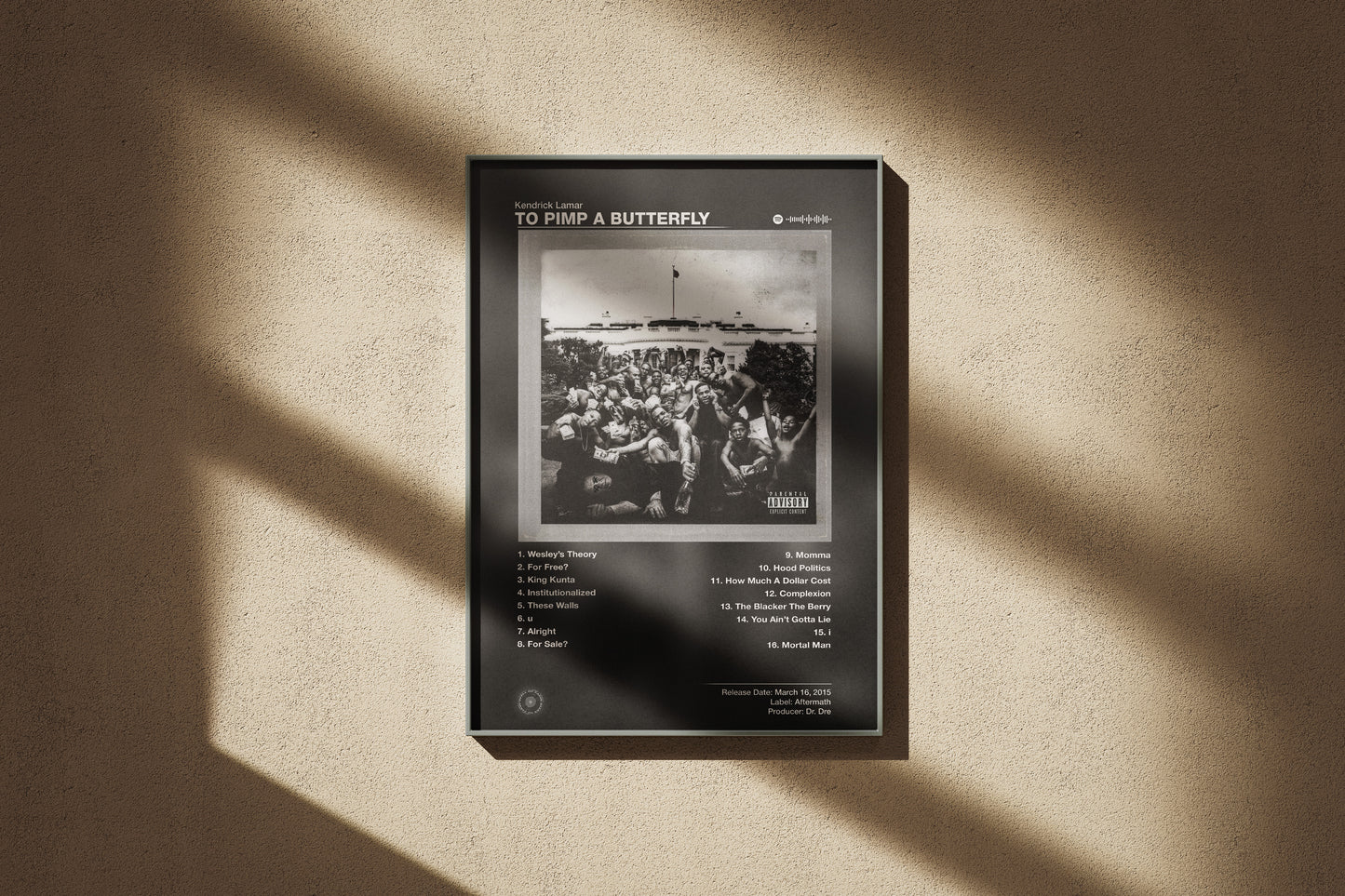 Kendrick Lamar - To Pimp a Butterfly | Album Cover Poster | Wall of Fame Prints