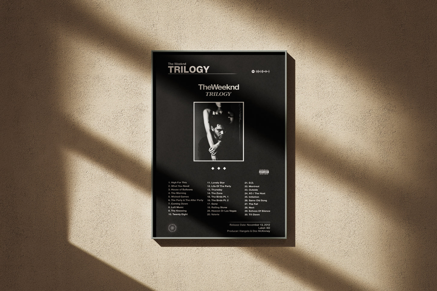 The Weeknd - Trilogy | Album Cover Poster | Wall of Fame Prints