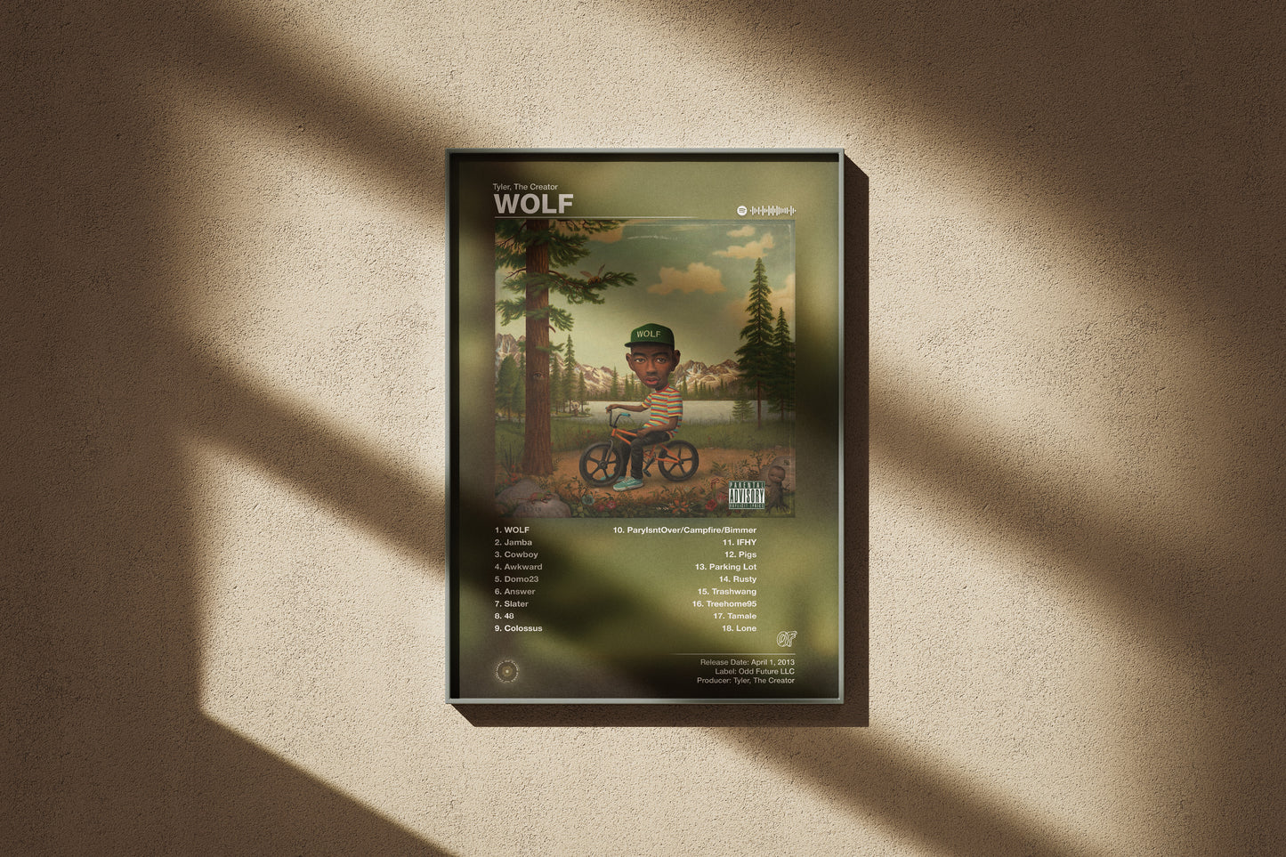 Tyler, The Creator - Wolf (Deluxe Cover) | Album Cover Poster | Wall of Fame Prints