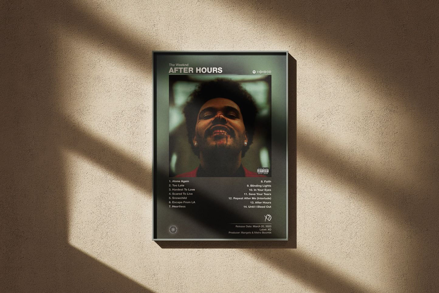 The Weeknd - After Hours | Album Cover Poster | Wall of Fame Prints