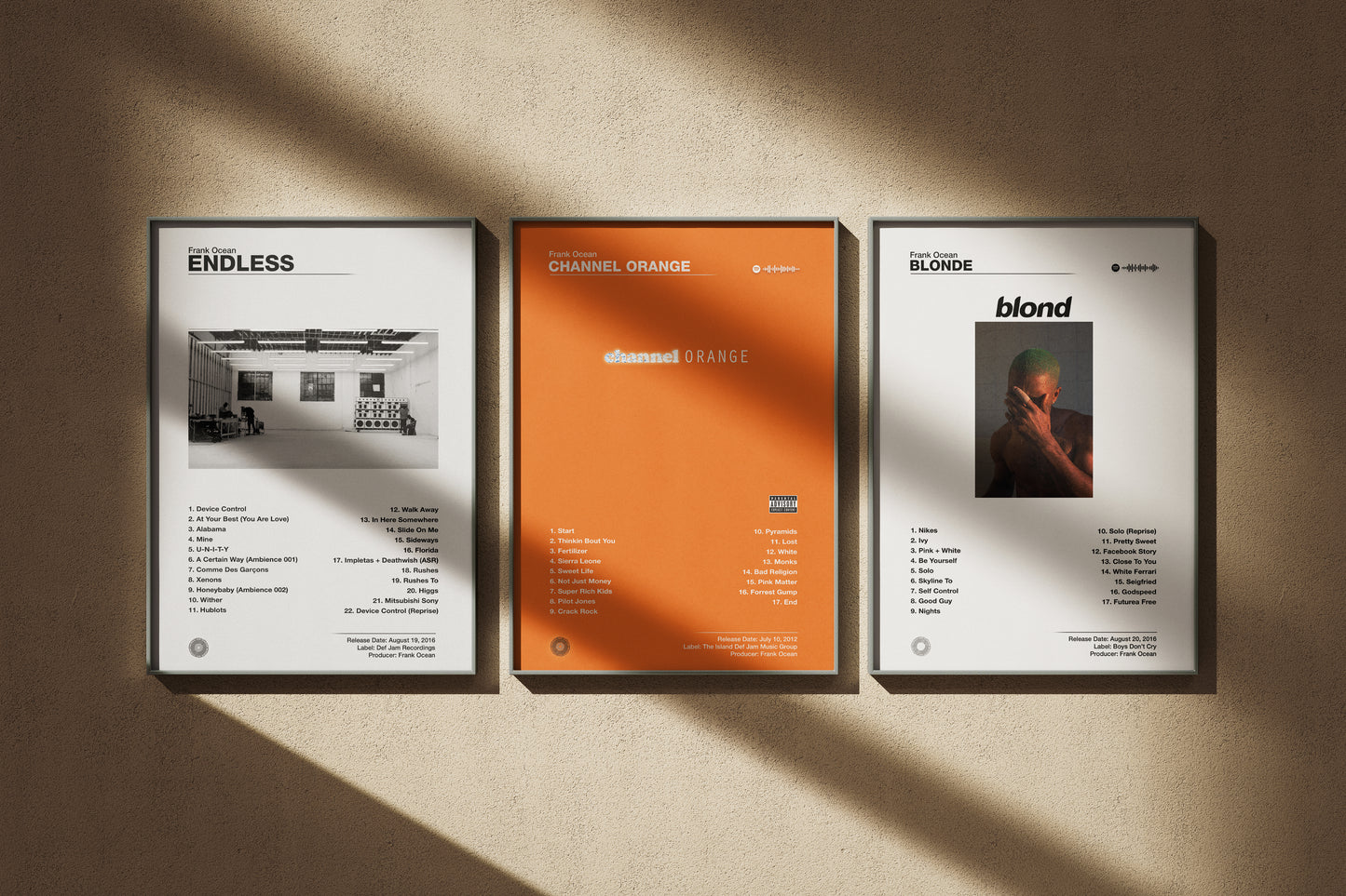 Frank Ocean - Endless | Album Cover Poster | Wall of Fame Prints