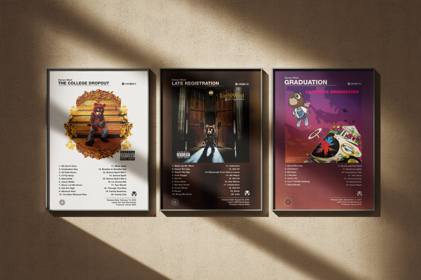 Kanye West - The College Dropout | Album Cover Poster | Wall of Fame Prints