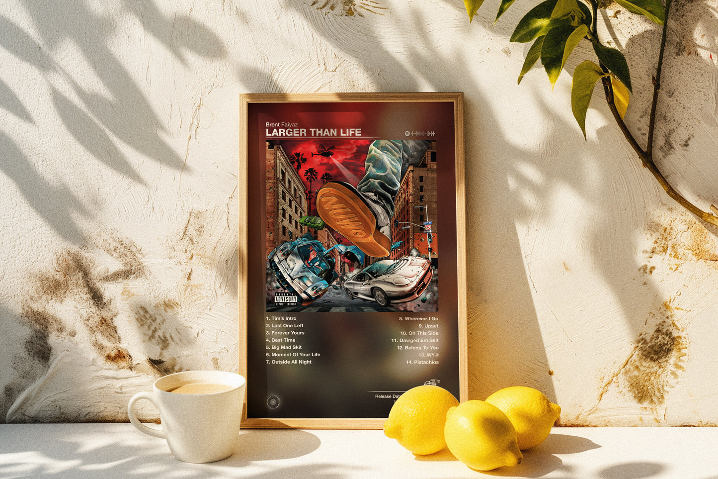 Brent Faiyaz - Larger Than Life | Album Cover Poster | Wall of Fame Prints