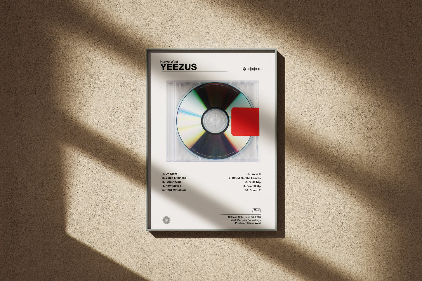 Kanye West - Yeezus | Album Cover Poster | Wall of Fame Prints